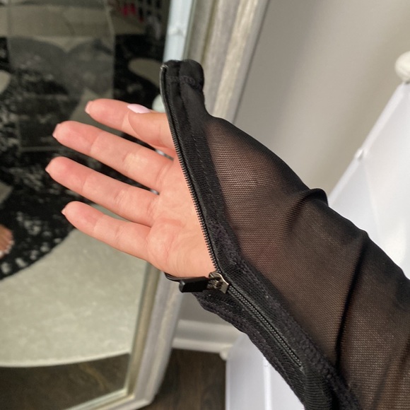 Size XS HMNALNS mesh dress black - Picture 2 of 5